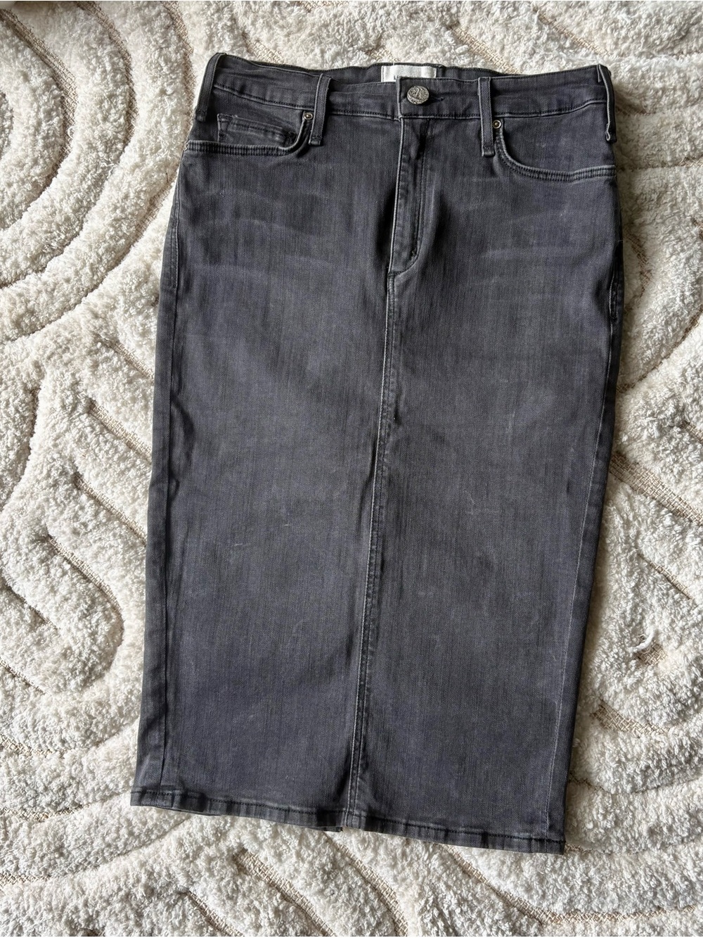 Sexy, skintight, motorcycle-chic McGuire Denim midi skirt. Pair with anything.